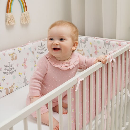 tour de lit bébé renard rose joli pour bébé fille