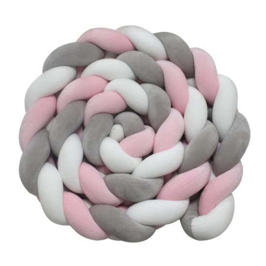 Tresse de lit | Gris - Rose - Blanc 3M - Royaume des Bébés