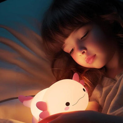 veilleuse axolotl rose source de réflexion pour enfant