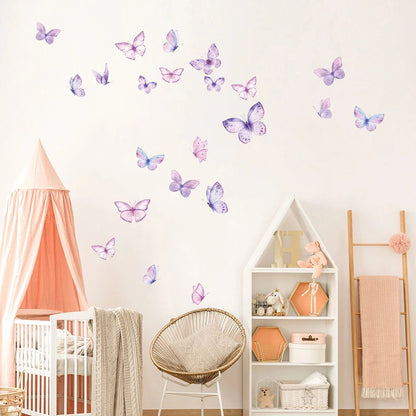 Décoration Murale - ButterfliesSticker™ - Violet - Royaume des Bébés
