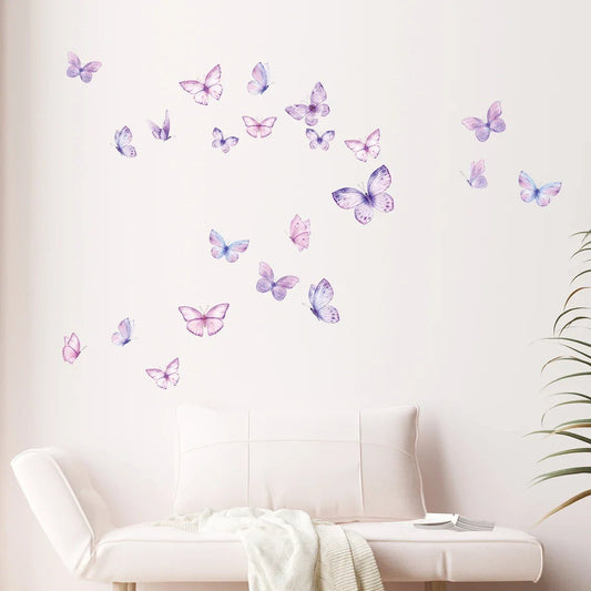 Décoration Murale - ButterfliesSticker™ - Violet - Royaume des Bébés