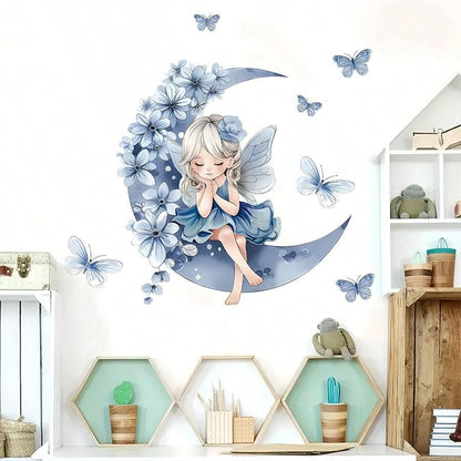 Décoration Murale - PrincesseSticker™ - Lune Bleue - Royaume des Bébés