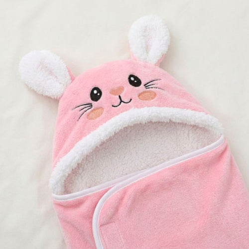 Gigoteuse bébé lapin rose gros oreilles et broderie épurée