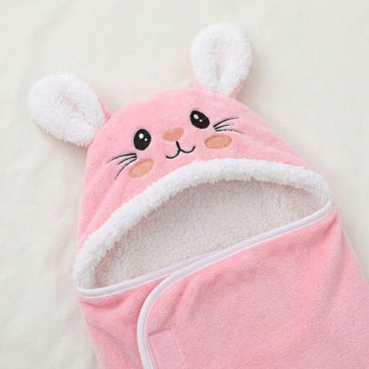 Gigoteuse bébé lapin rose gros oreilles et broderie épurée