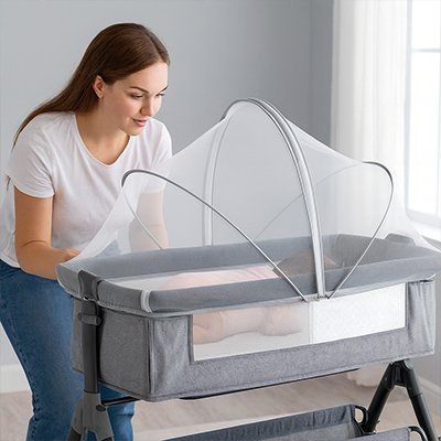 Moustiquaire lit bébé | Protection Paisible - Royaume des Bébés