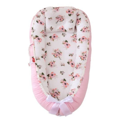 Réducteur de lit bébé transition sécurisée joli fleurs rose