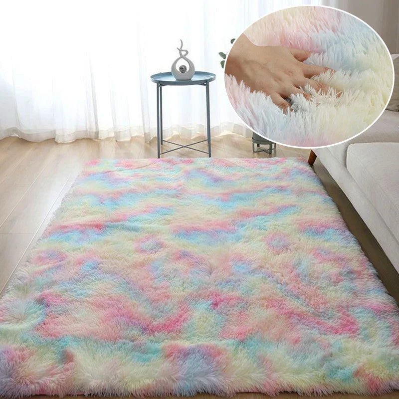 Tapis Chambre Enfant - HairyRugs™ - Arc - en - ciel - Royaume des Bébés