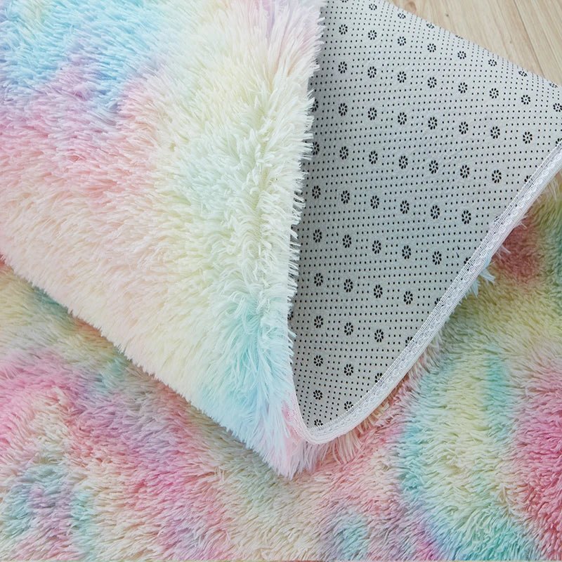 Tapis Chambre Enfant - HairyRugs™ - Arc - en - ciel - Royaume des Bébés