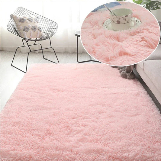 Tapis Chambre Enfant - HairyRugs™ - Rose - Royaume des Bébés