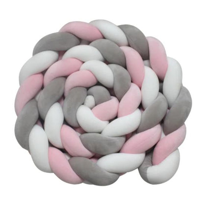 Tresse de lit | Gris - Rose - Blanc 3M - Royaume des Bébés