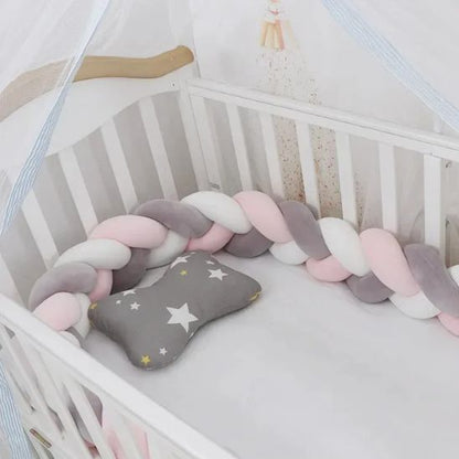 Tresse de lit | Gris - Rose - Blanc 3M - Royaume des Bébés