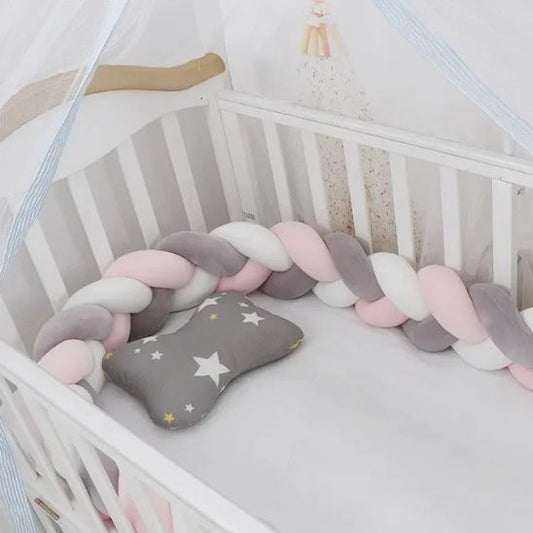 Tresse de lit | Gris - Rose - Blanc 3M - Royaume des Bébés