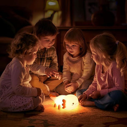 veilleuse axolotl rose attire curiosité des enfants