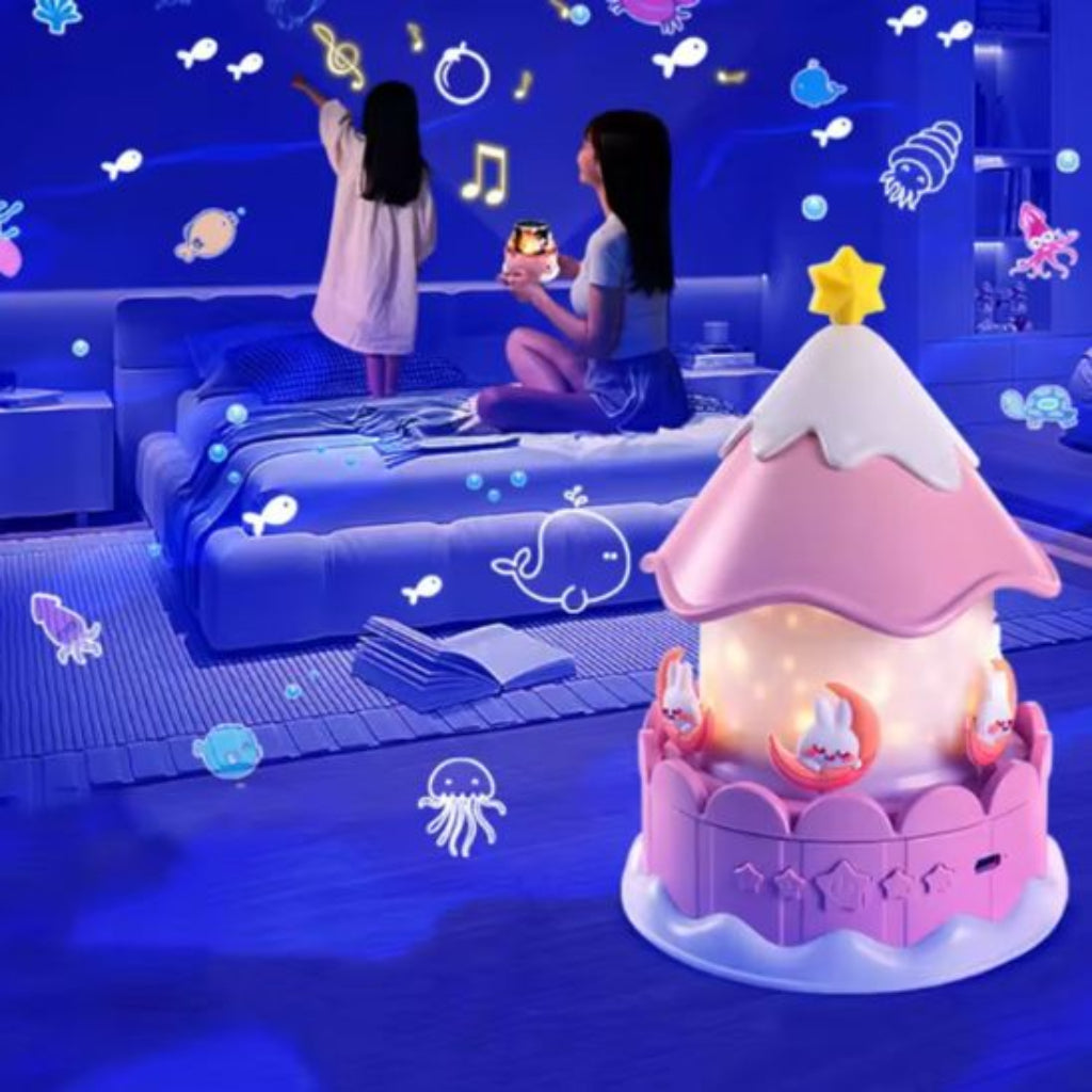 Veilleuse bébé projecteur série océan stimule la réflexion chez enfant