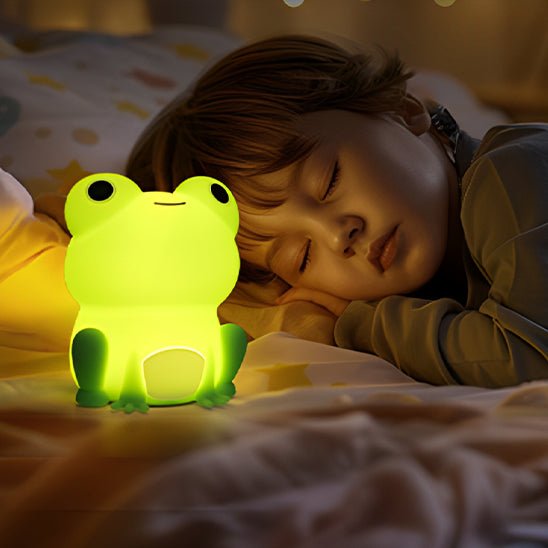 veilleuse bebe sommeil serein enfant grenouille