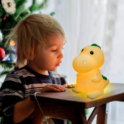 Veilleuse dino lumière jaune attire la curiosité de votre enfant