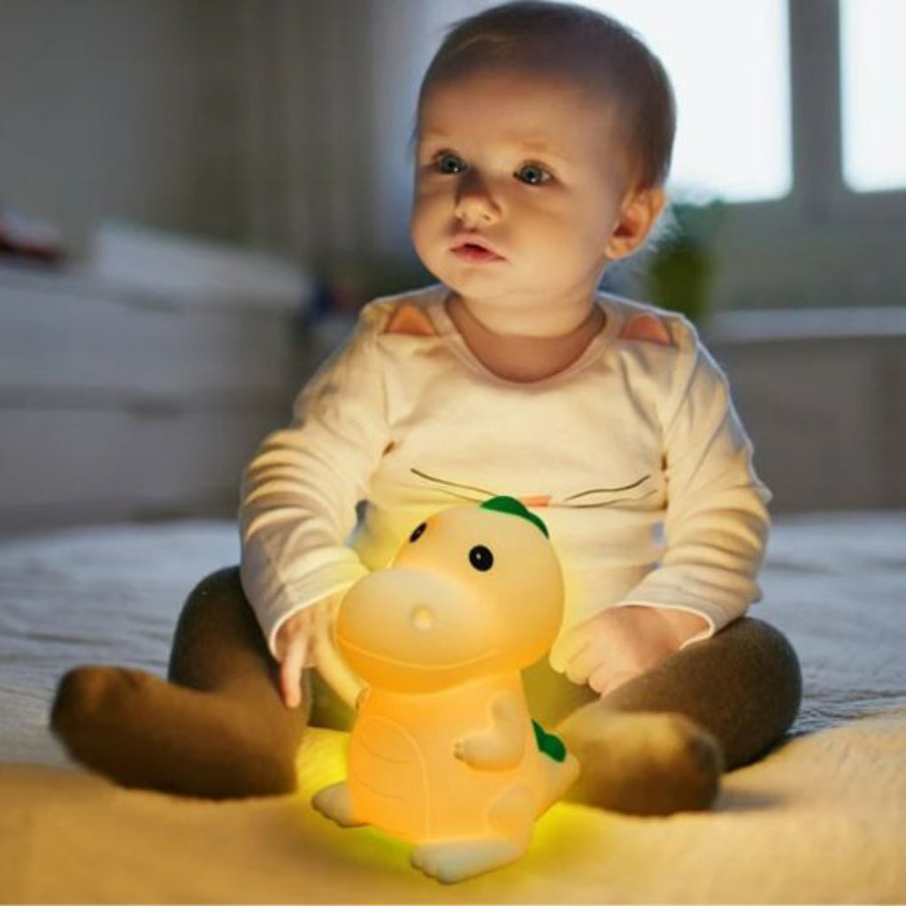 Veilleuse dino lumière jaune