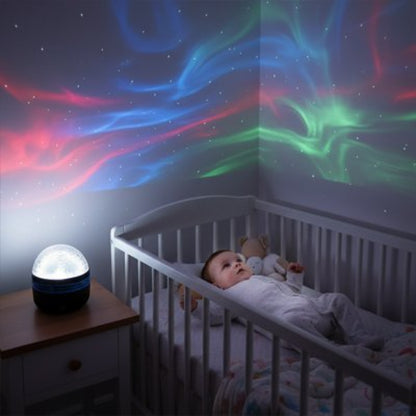 Veilleuse projection berceau étoilé des couleurs qui attire votre bébé